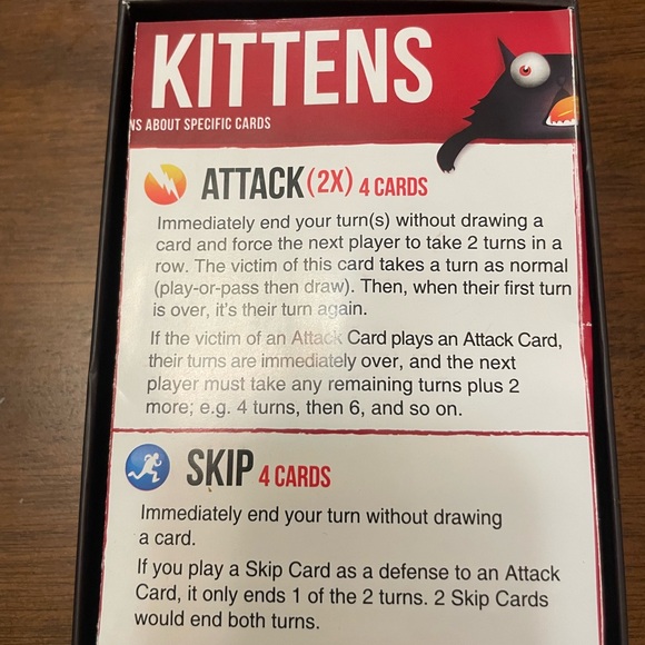 Exploding Kittens Original Edition Card Game - Red - Picture 2 of 6